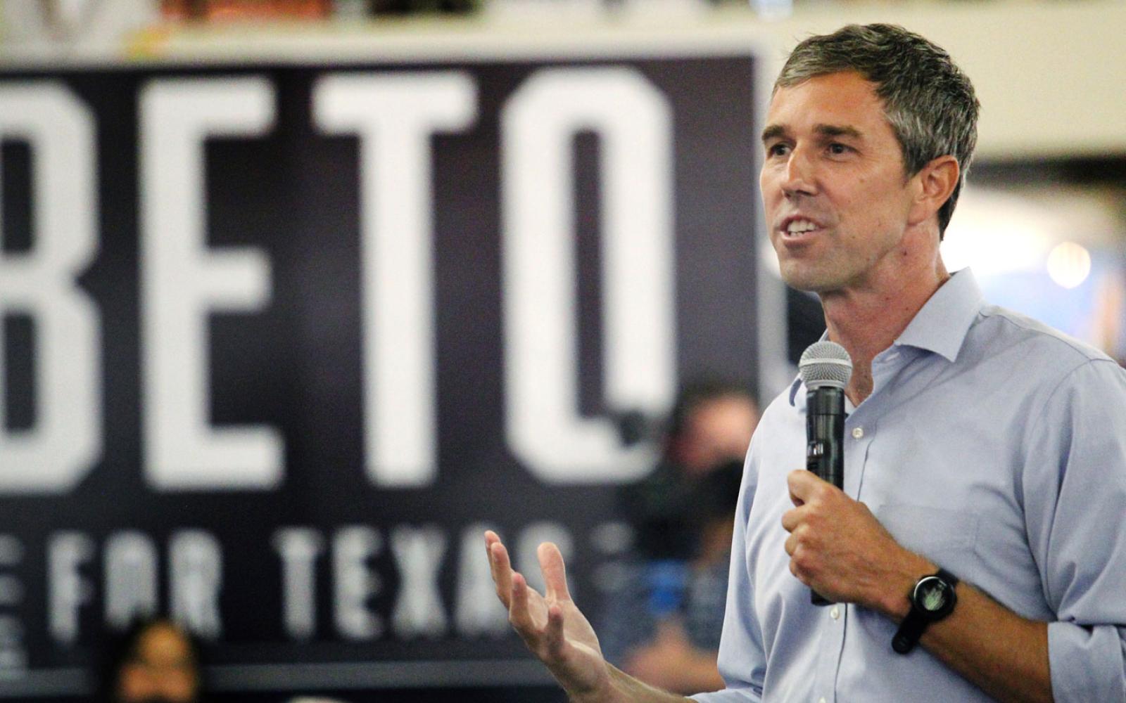 Beto O'Rourk, Democratic candidate for Texas governor, speaks during a town hall meeting at the McAllen Creative Incubator Tuesday, June 7, 2022, in McAllen,Texas. (Delcia Lopez/The Monitor via AP)