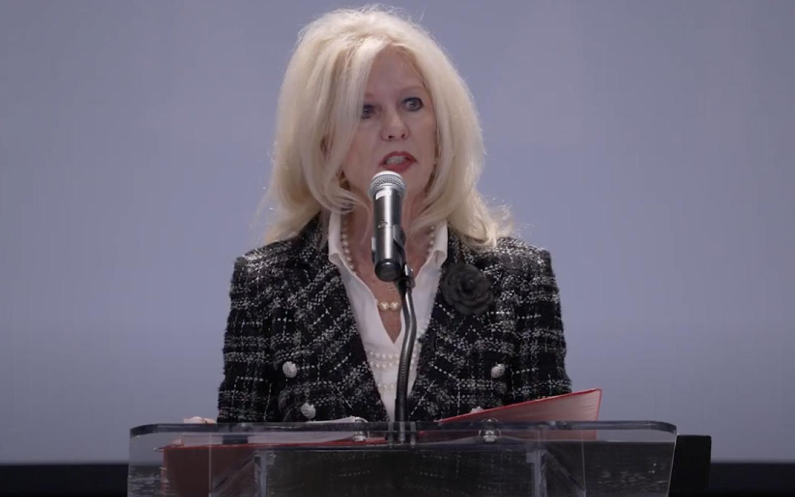 Mayor Brenda Gunter presents the annual State of the City address in October 2022.