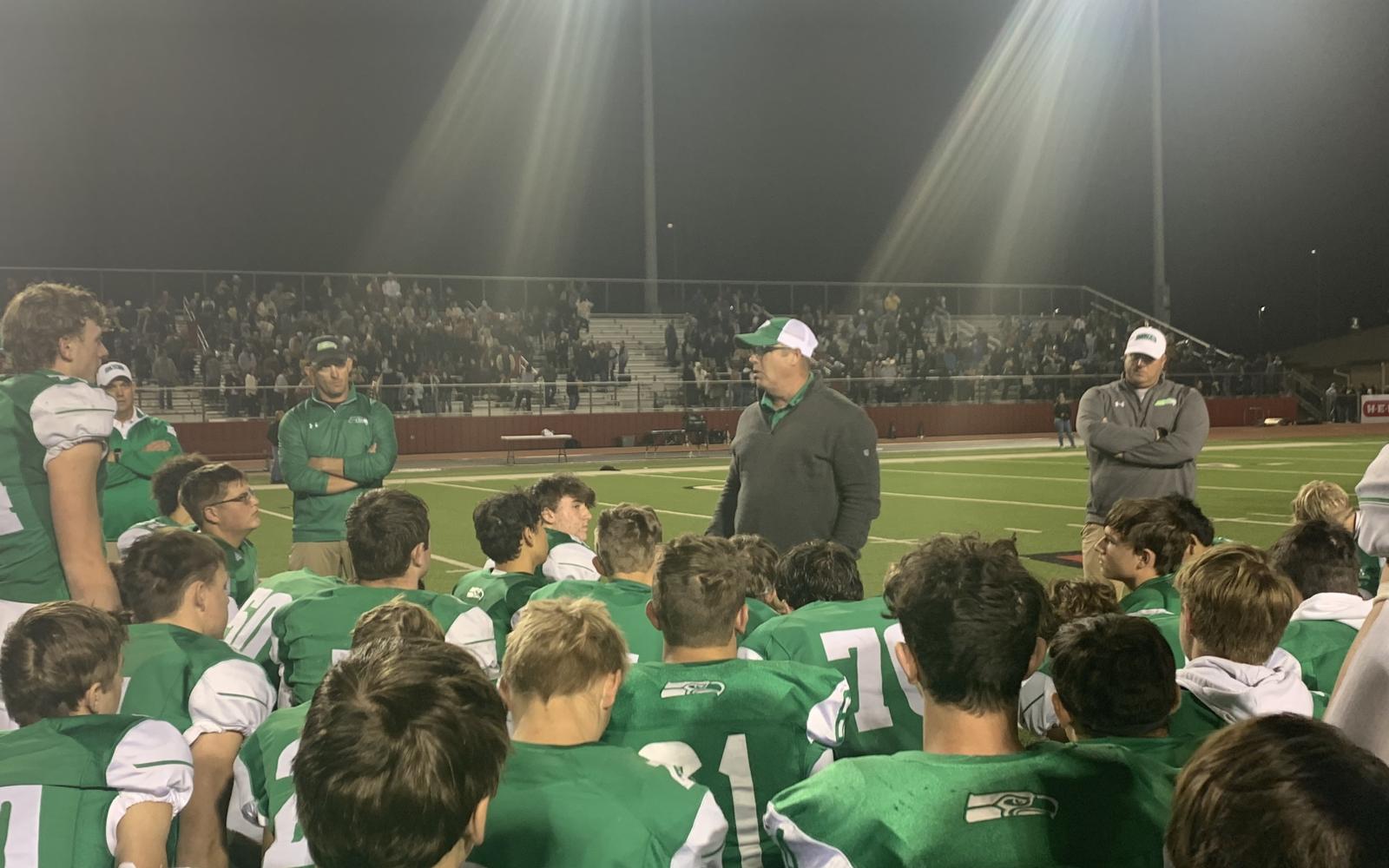 Coach Houston Guy congratulates his team for an awesome season. 