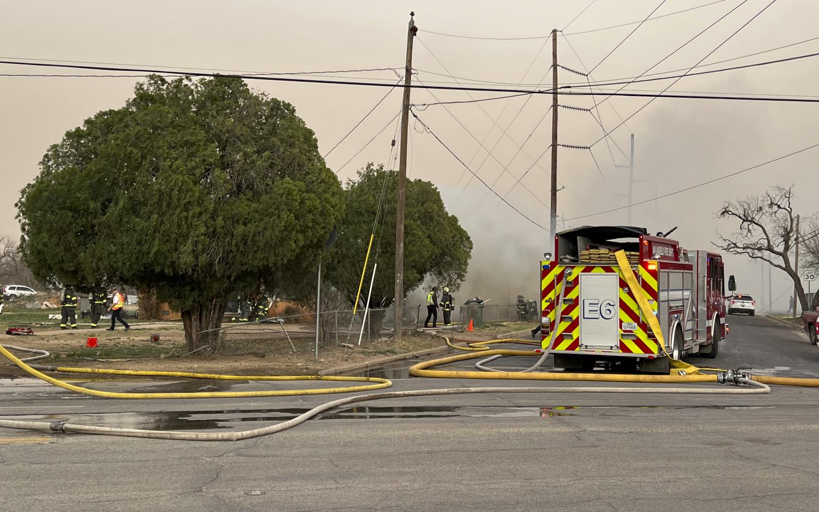 SAN ANGELO, TX — An old house at 37 N. Chadbourne Street was fully engulfed in flames Thursday afternoon as the high winds were passing through San Angelo on March 2, 2023.