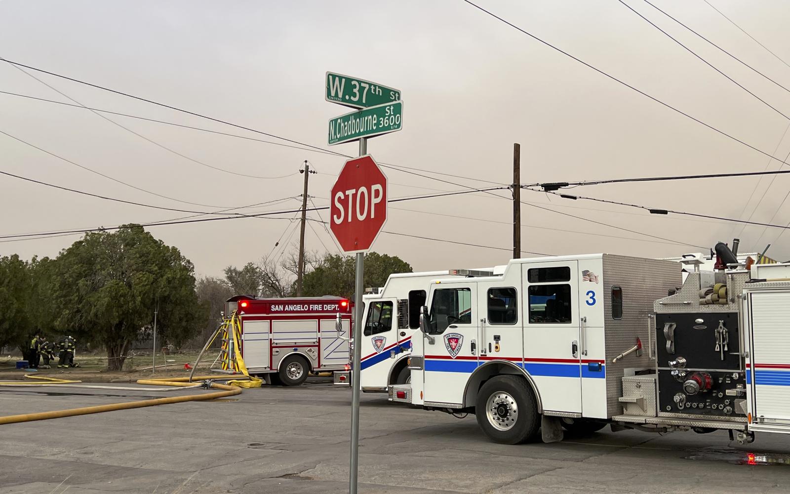 SAN ANGELO, TX — An old house at 37 N. Chadbourne Street was fully engulfed in flames Thursday afternoon as the high winds were passing through San Angelo on March 2, 2023.
