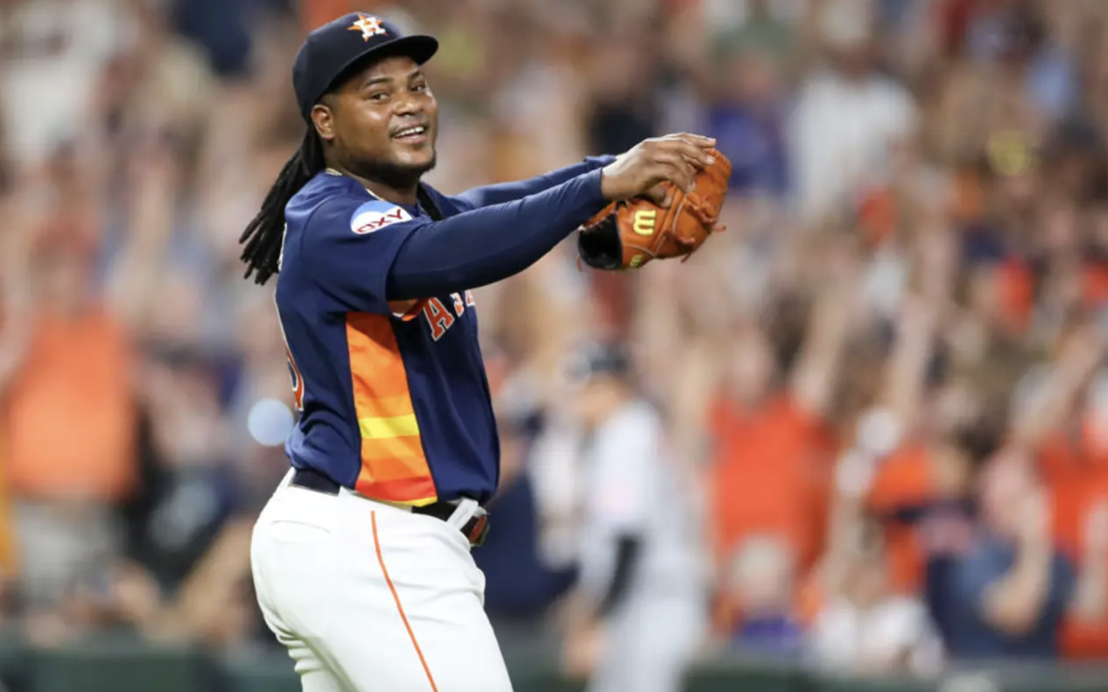 Astros Framber Valdez throws a no-hitter on August 1, 2023.