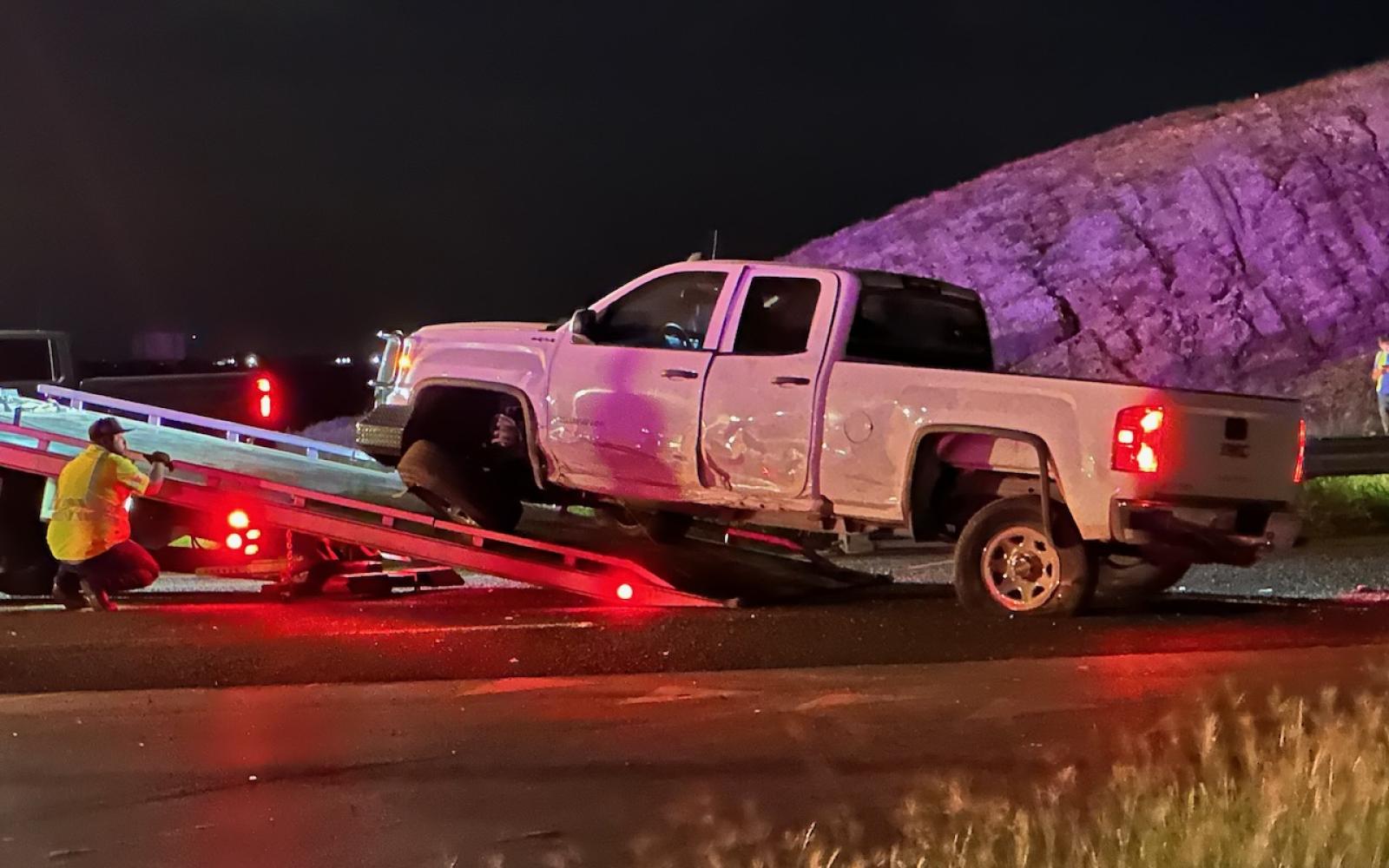 Little sedan T-bones big GMC pickup near Loop 306 at US 87 on Sept. 30, 2023