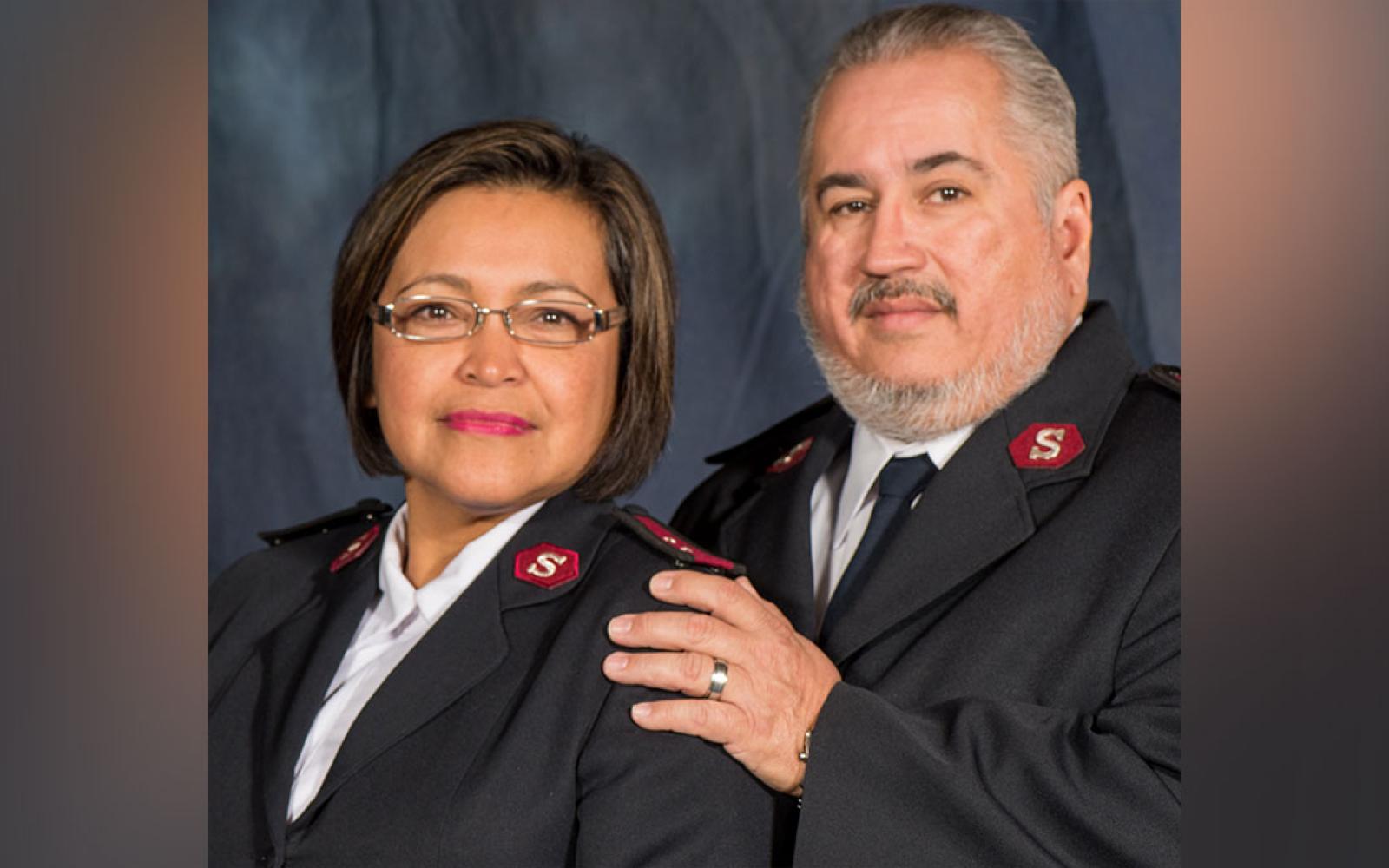 Majors Alfonso and Adriana Martinez