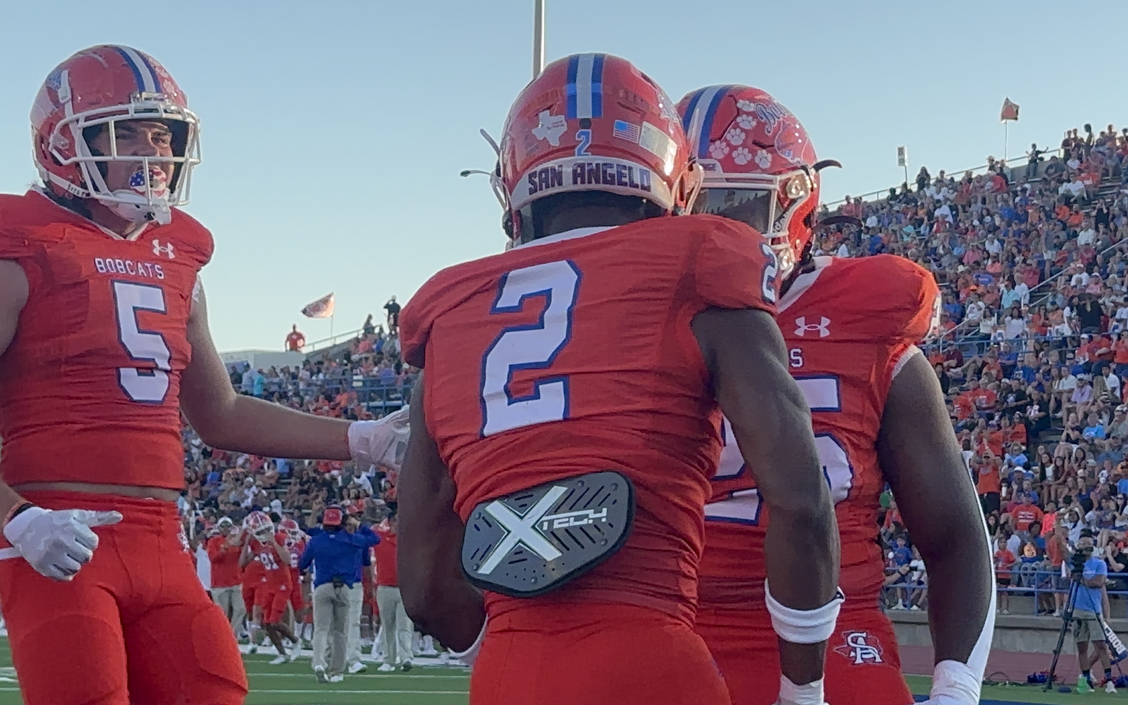 Central Bobcats Jayvion Robinson after a touchdown run.
