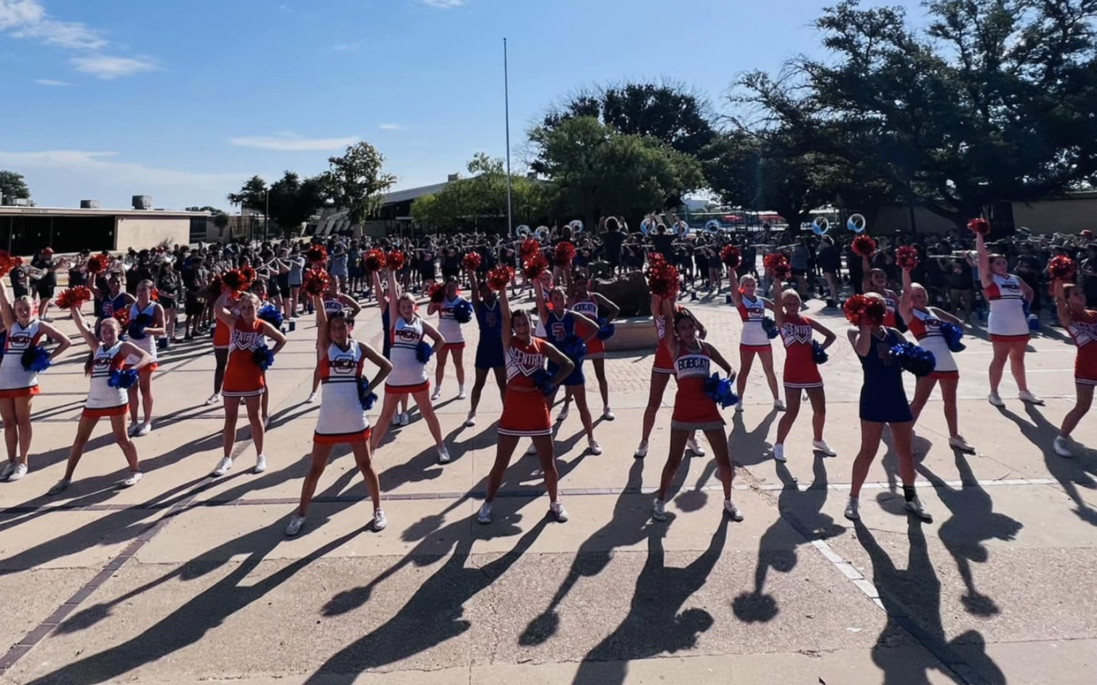 San Angelo Central Bobcats Band and Cheerleaders