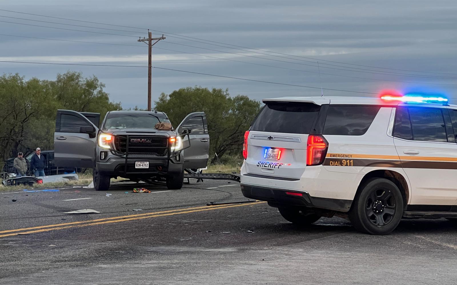 US 277 Closed After Two Pickups Collide at High Speed on Oct 30, 2023