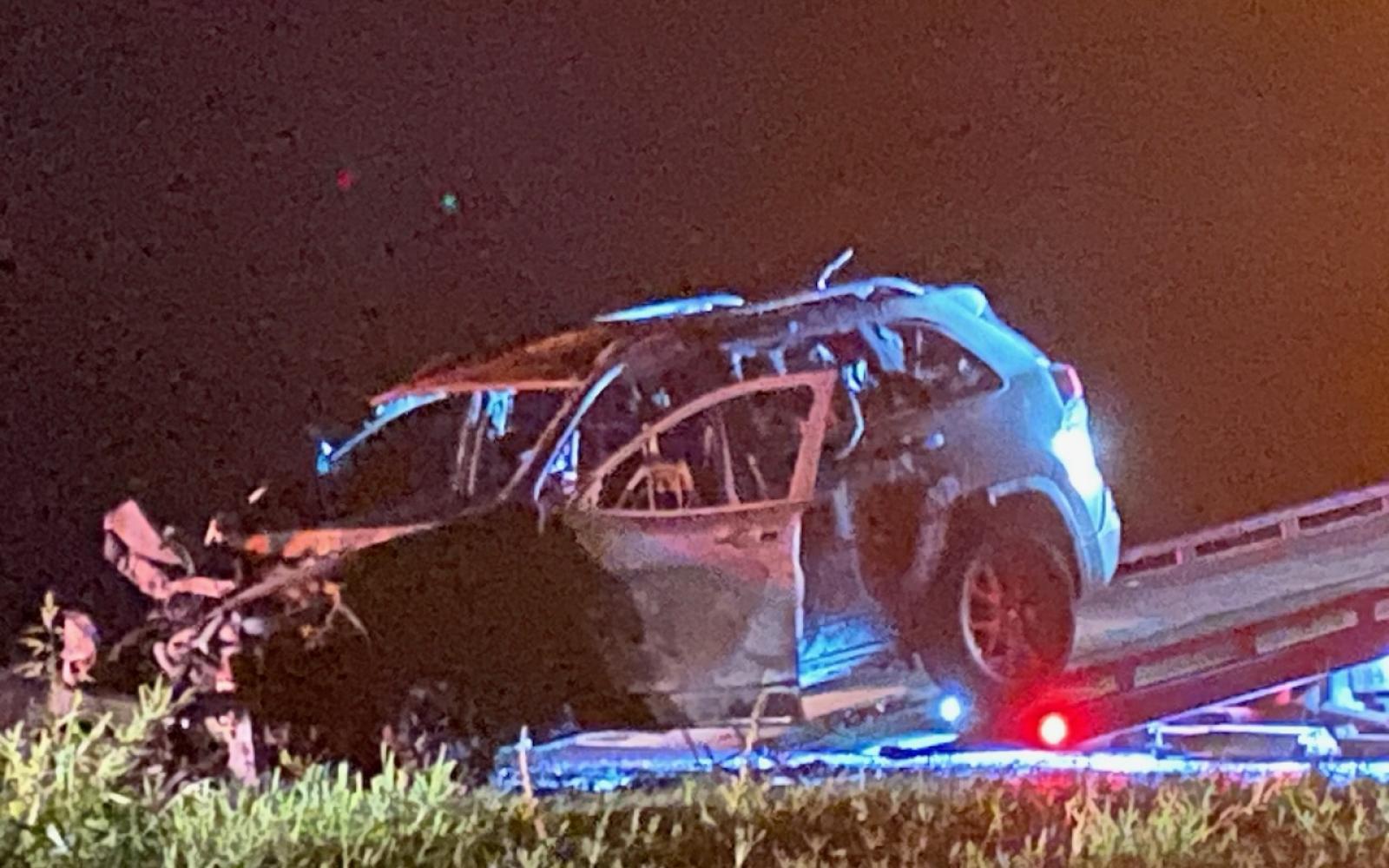 Small SUV engulfed in flames in Wall on Oct 1, 2023