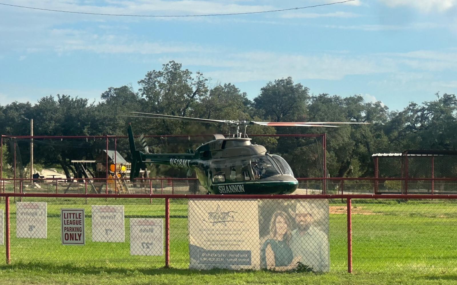 Airmed 1, the air ambulance of Shannon Health, was dispatched to Pugh River Park on FM 2084, also known as Toe Nail Trail, in Christoval shortly after 5 p.m. 