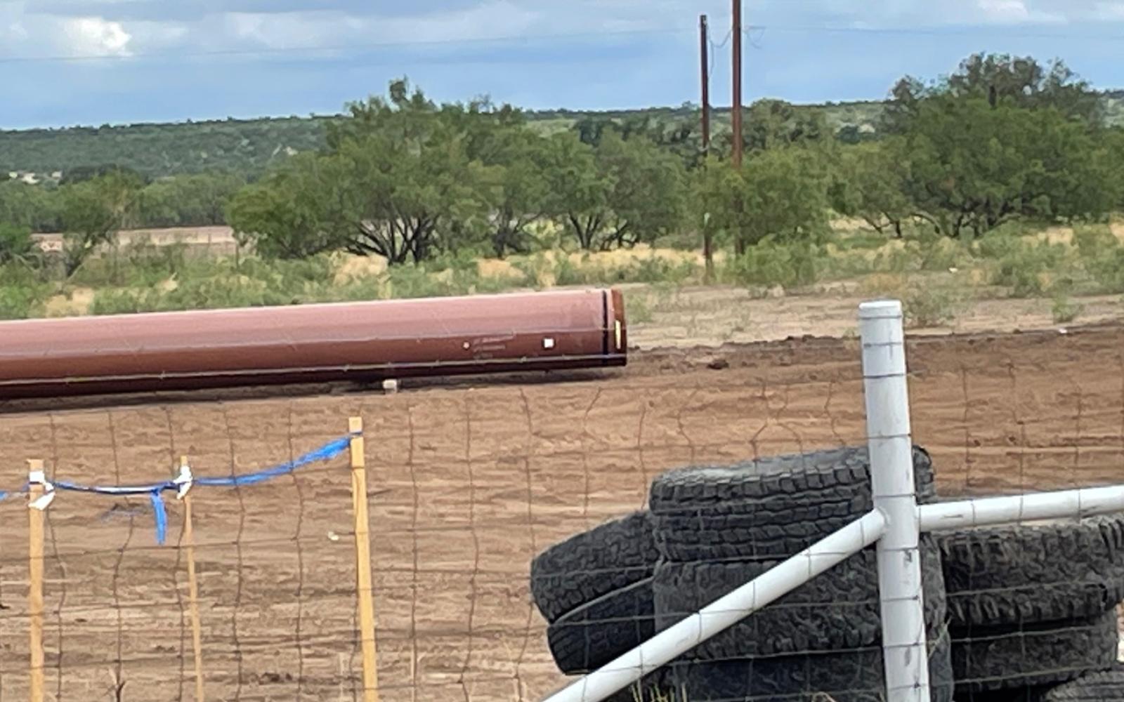 A colossal 42-inch pipeline, known as the Matterhorn Express, is currently under construction in southern Tom Green County, as seen on Oct. 20, 2023 near Guinn Road south of Knickerbocker.