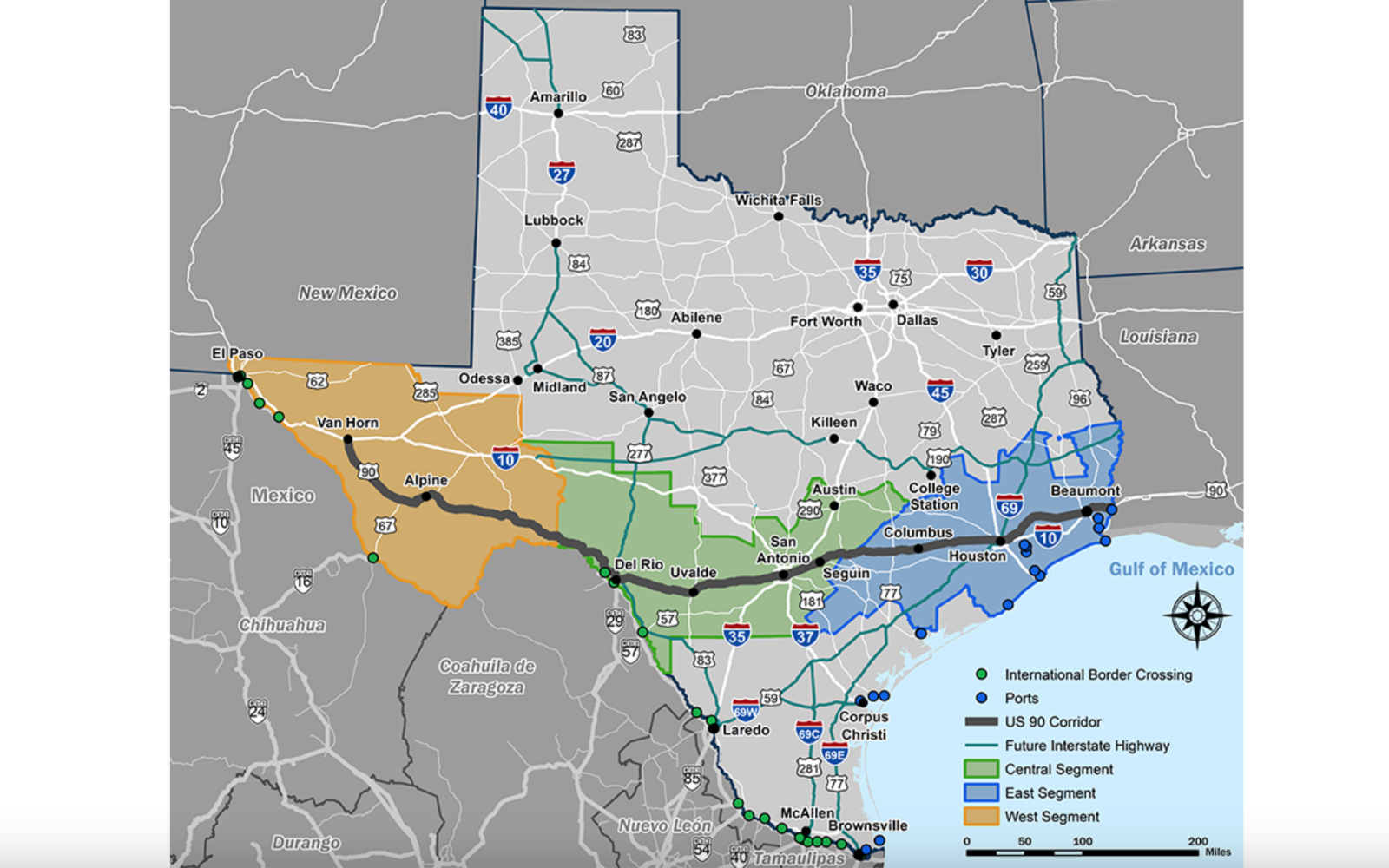 TxDOT US90 Study (Courtesy TxDOT)
