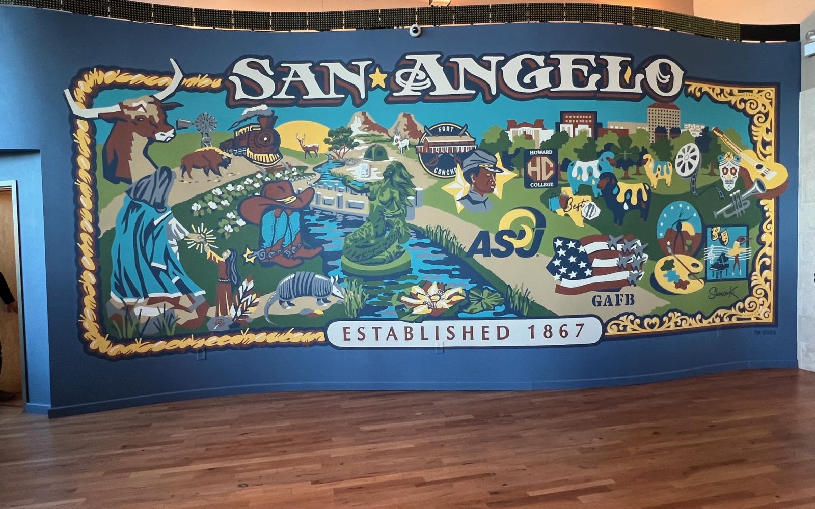 San Angelo Visitor's Central Mural by Sharon Flippin (LIVE! Photo Yantis Green)