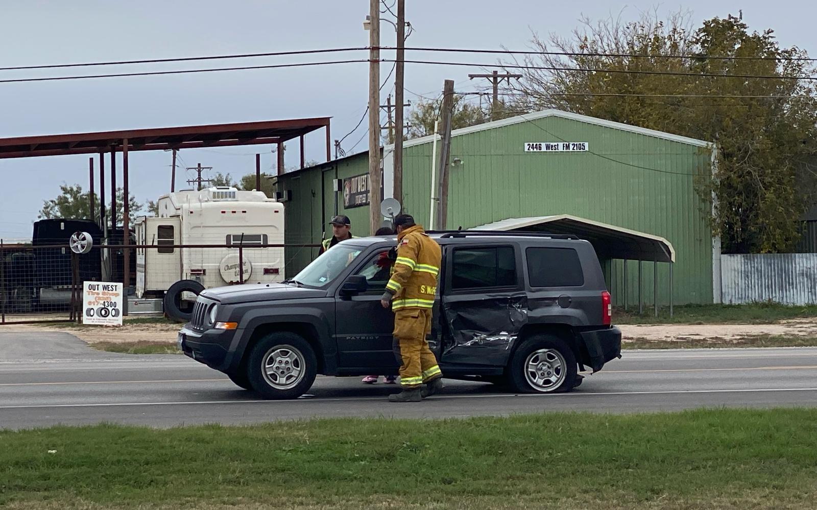 Crash at Grape Creek Road and FM 2105 Intersection on Nov. 25, 2023.