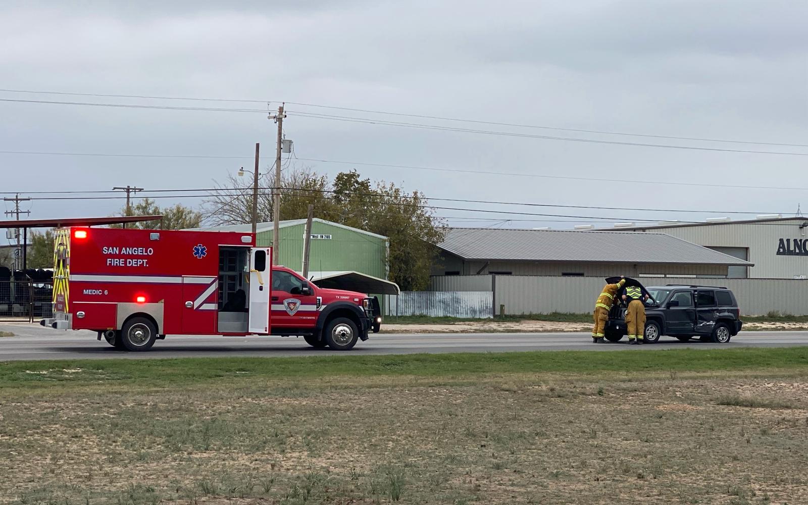 Crash at Grape Creek Road and FM 2105 Intersection on Nov. 25, 2023.
