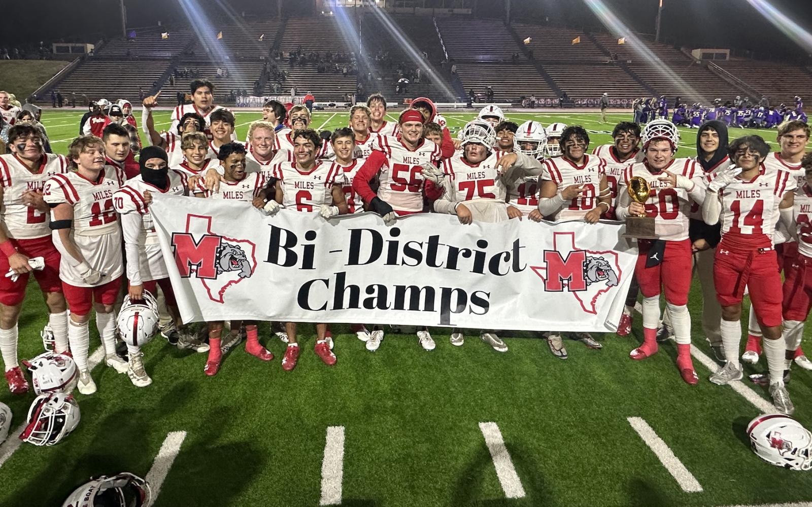 2023 Bi-District Champions Miles Bulldogs