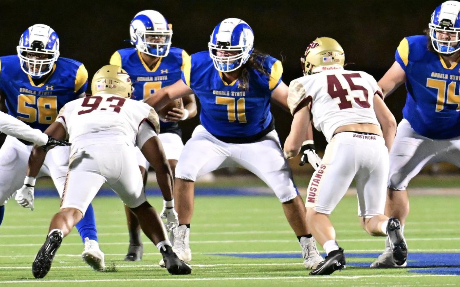 Angelo State Rams Noah Plsek (71)