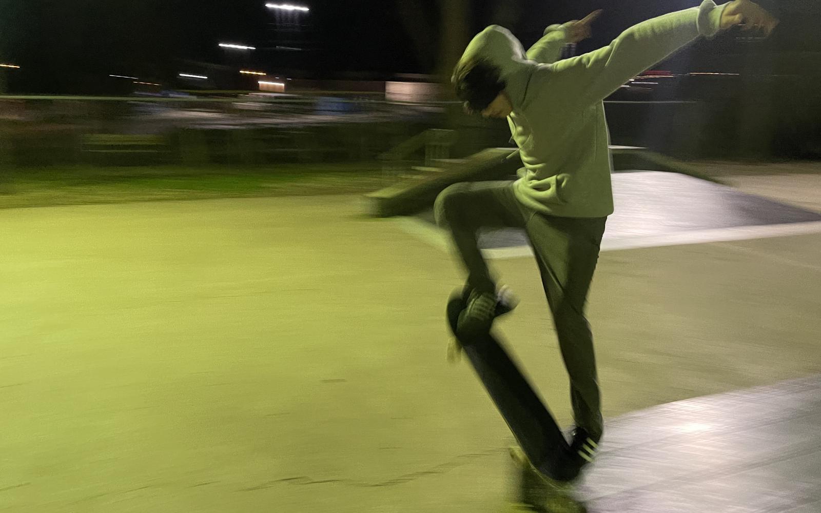 Skating at Local Skate Park in San Angelo