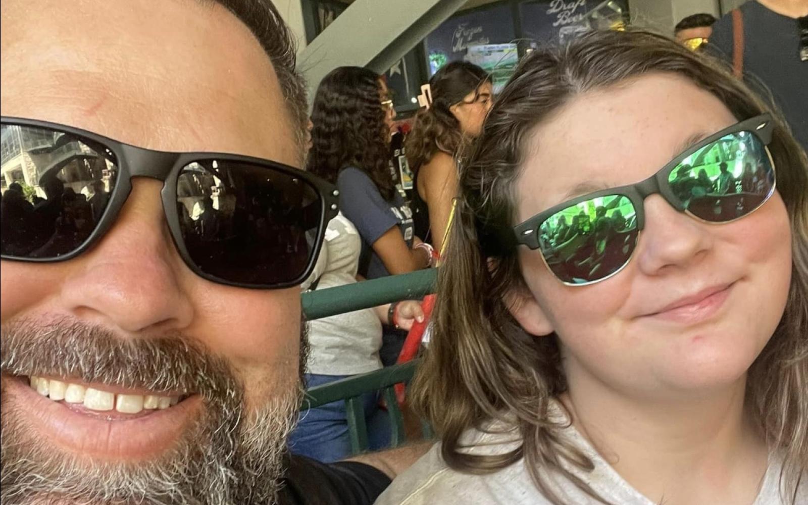 Pettit and daughter