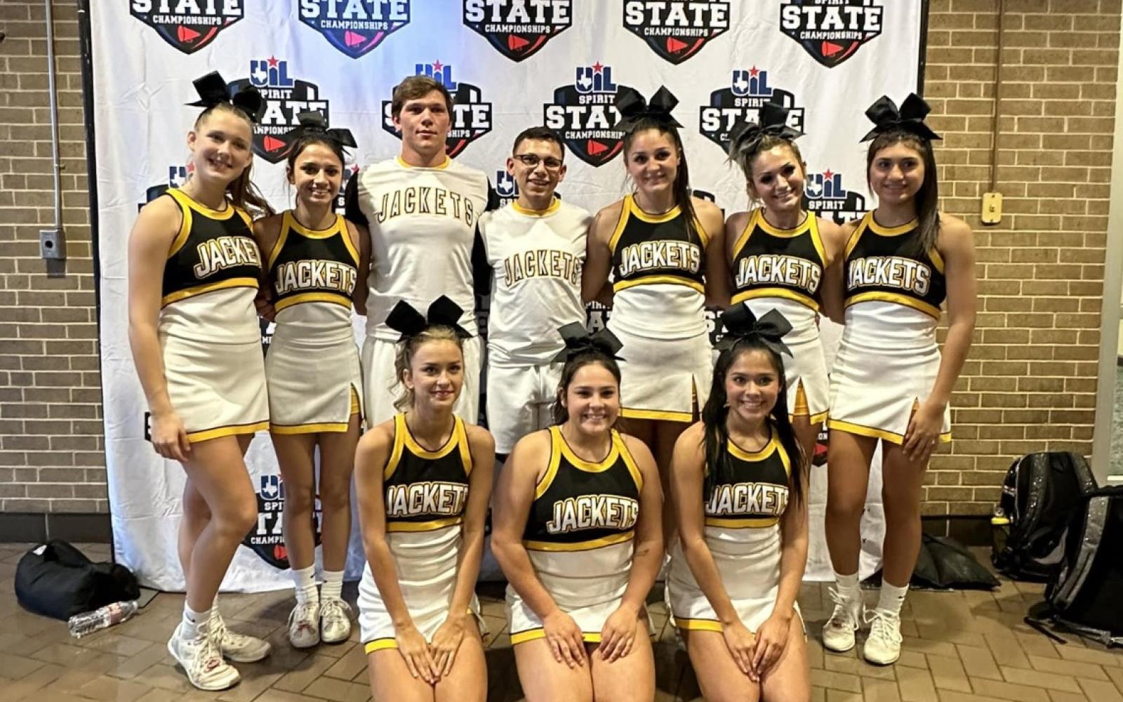Menard Cheer at the UIL State Spirit Competition