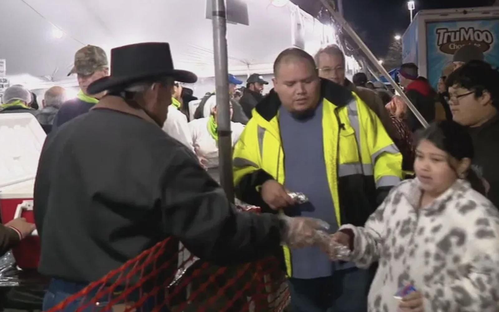 Patrons at the Cowboy Breakfast