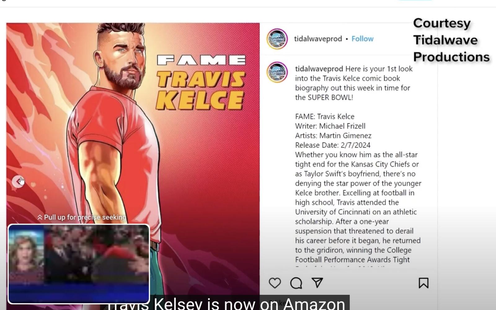 Youtube Video Travis Kelce Comic Book 