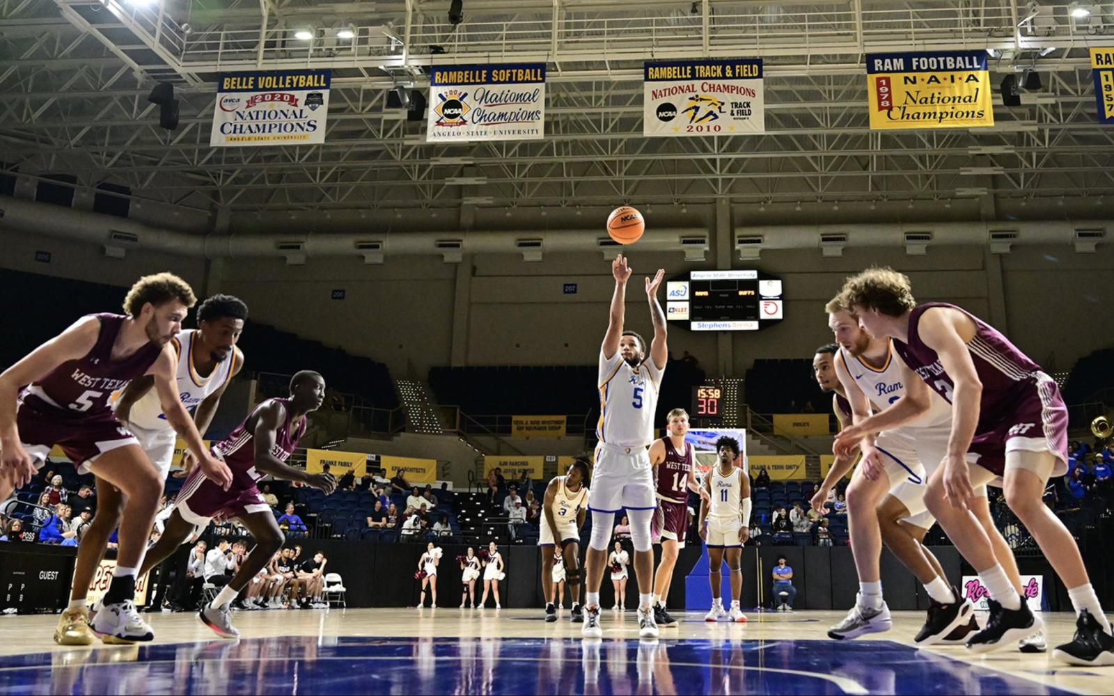 Angelo State Rams Willie Guy at the Free Throw Line
