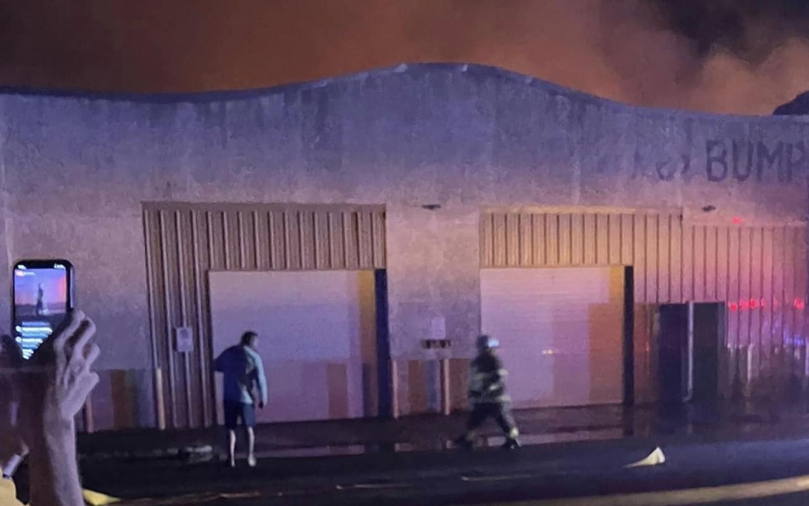 Andrew Allred shared this photo on Facebook of the building that was part of the fire -- the "garage."