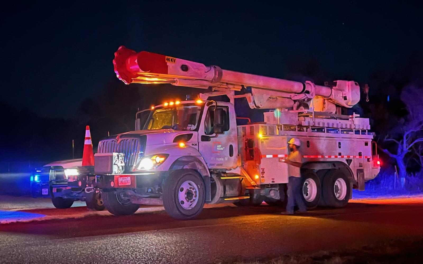 AEP was also dispatched to the scene as is standard practice whenever electricity is connected to the structures.