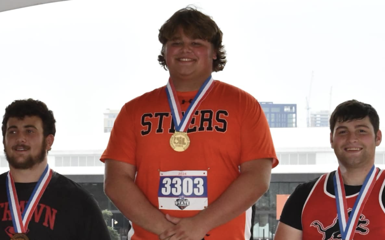 Robert Lee's Aden Burns wins Shot Put at State Track Meet