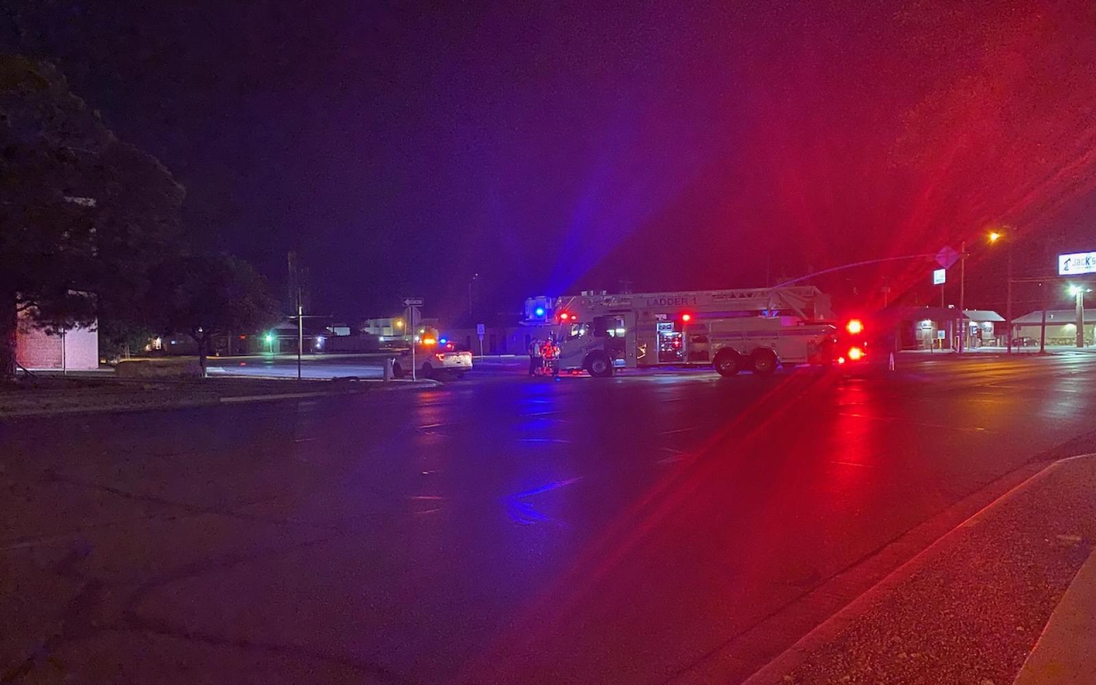 Downtown Drunk Driver Downs a Power Pole