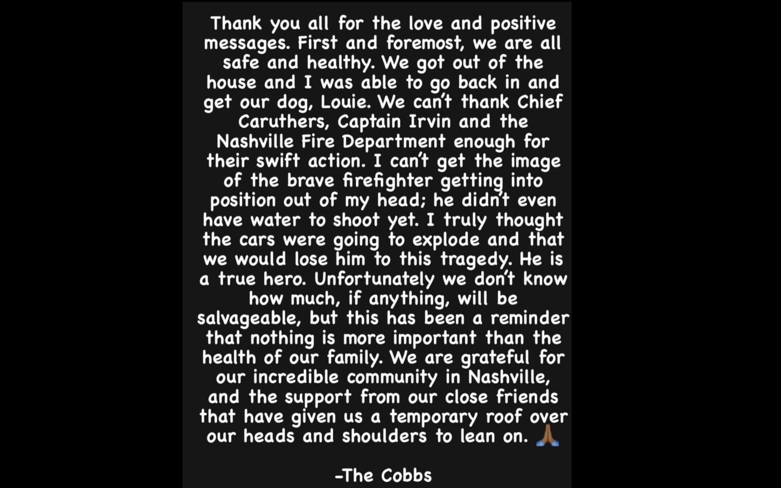 Randall Cobb Instagram Post