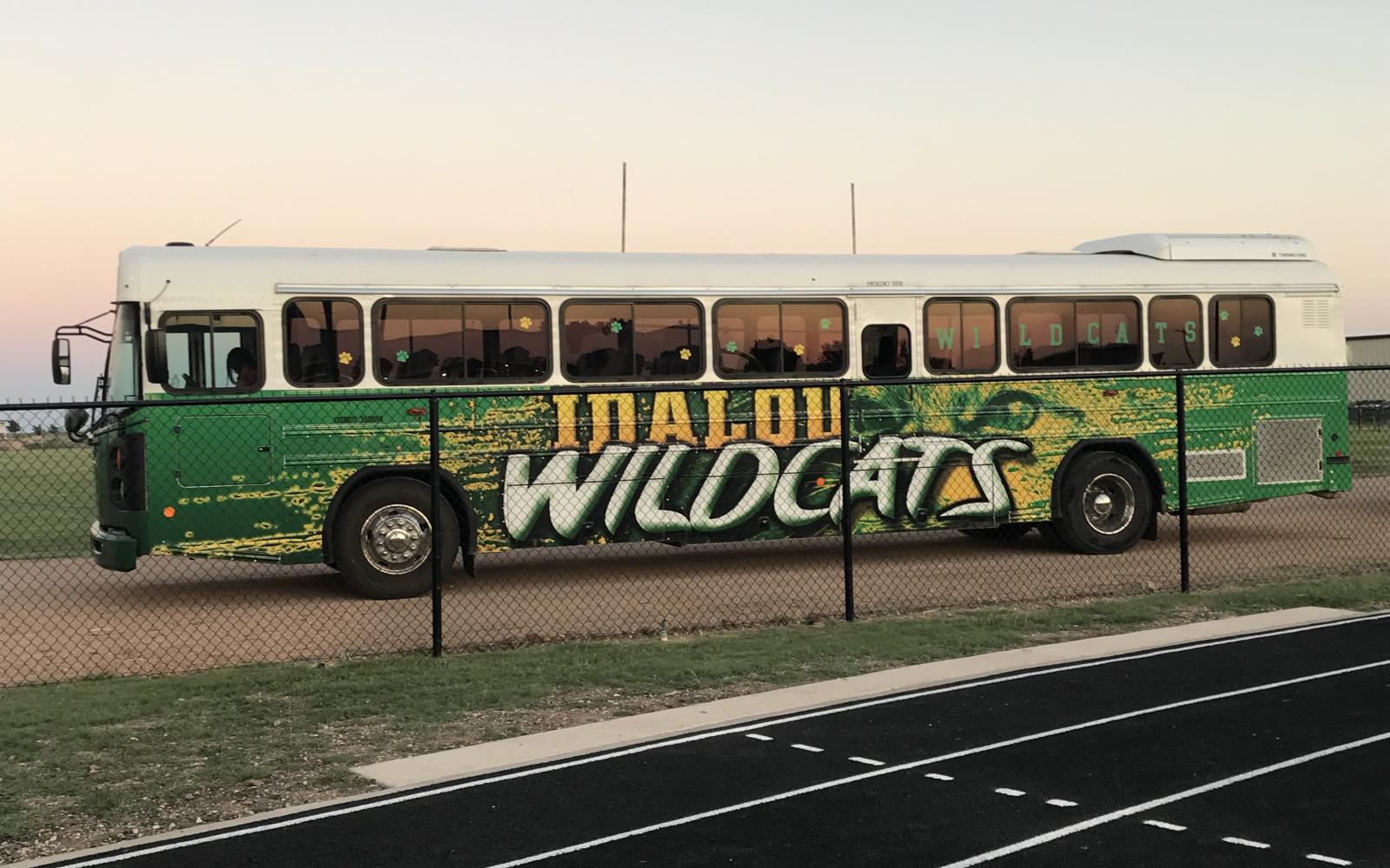 Idalou football's team bus