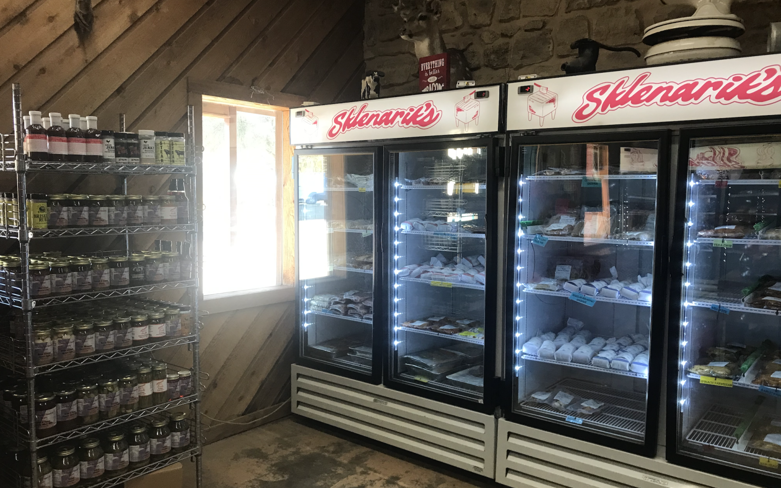 Sklenarik's Smoked Meats in Miles offers numerous products, such as beef jerky, turkey, ham and summer sausage, along with salsa, beets, pickles and relishes.