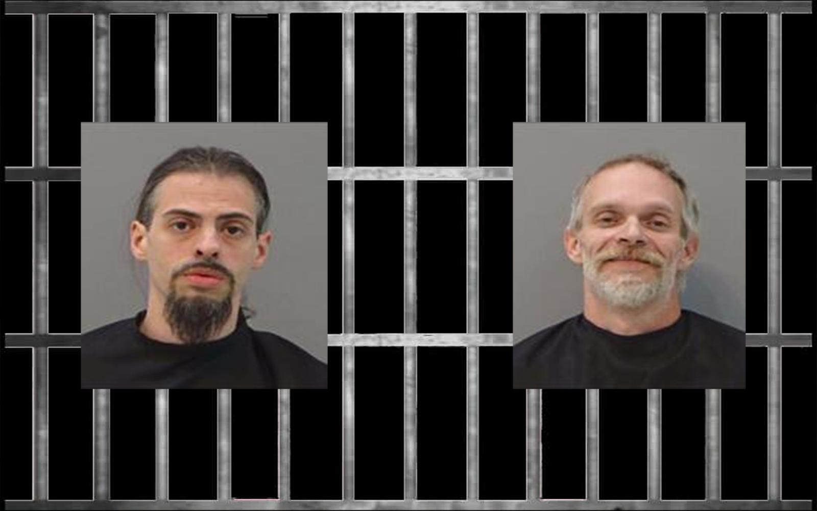 Joseph Carey (left), 35, of San Antonio, and Joseph Ellis (right), 47, of Eden, were arrested following separate traffic stops on U.S. Highway 87. Both face charges related to marijuana and controlled substances, according to the Tom Green County Sheriff’s Office. (Tom Green County Jail)