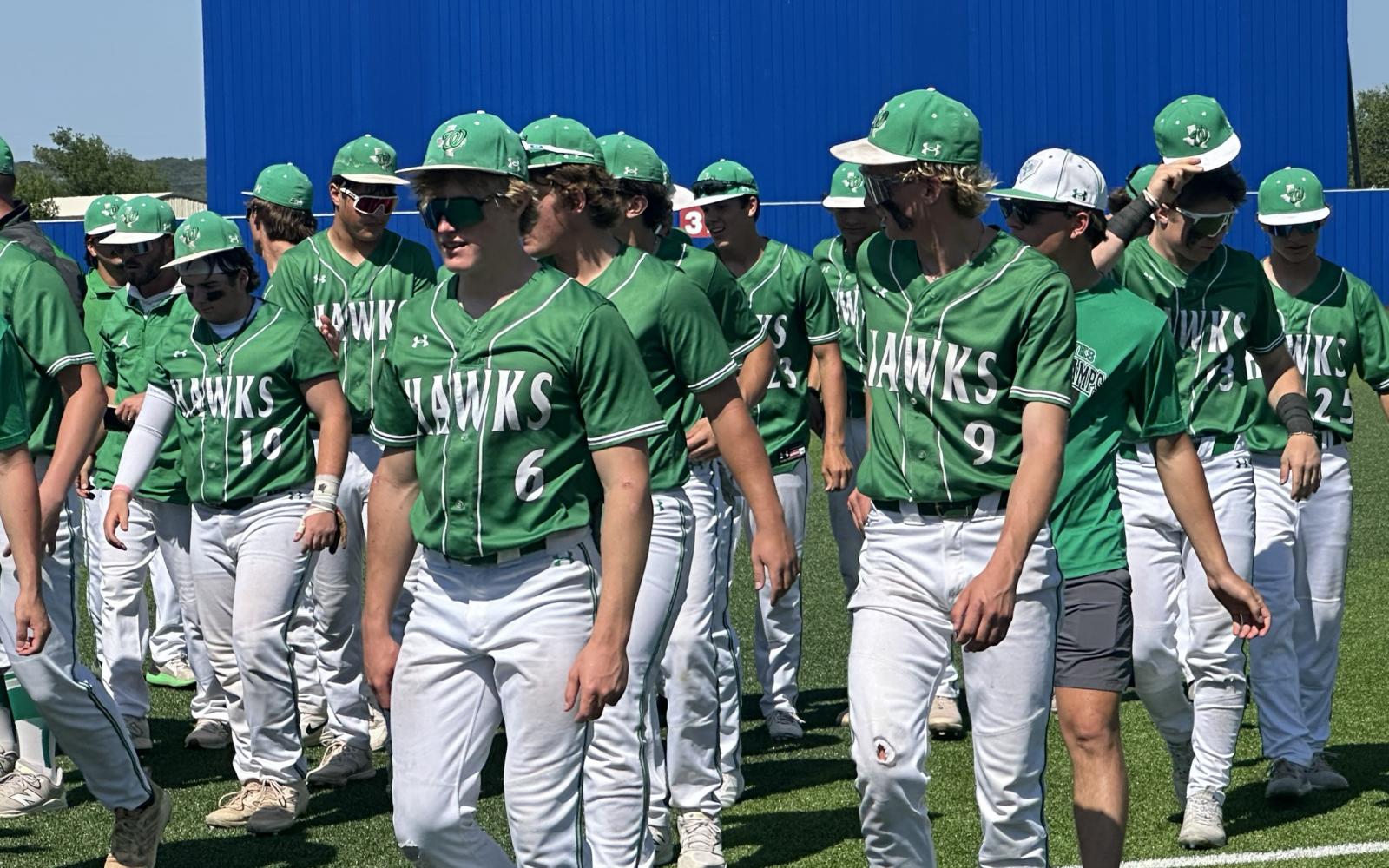 Wall Hawks Baseball after their Game 1 Regional Final Victory over Jacksboro