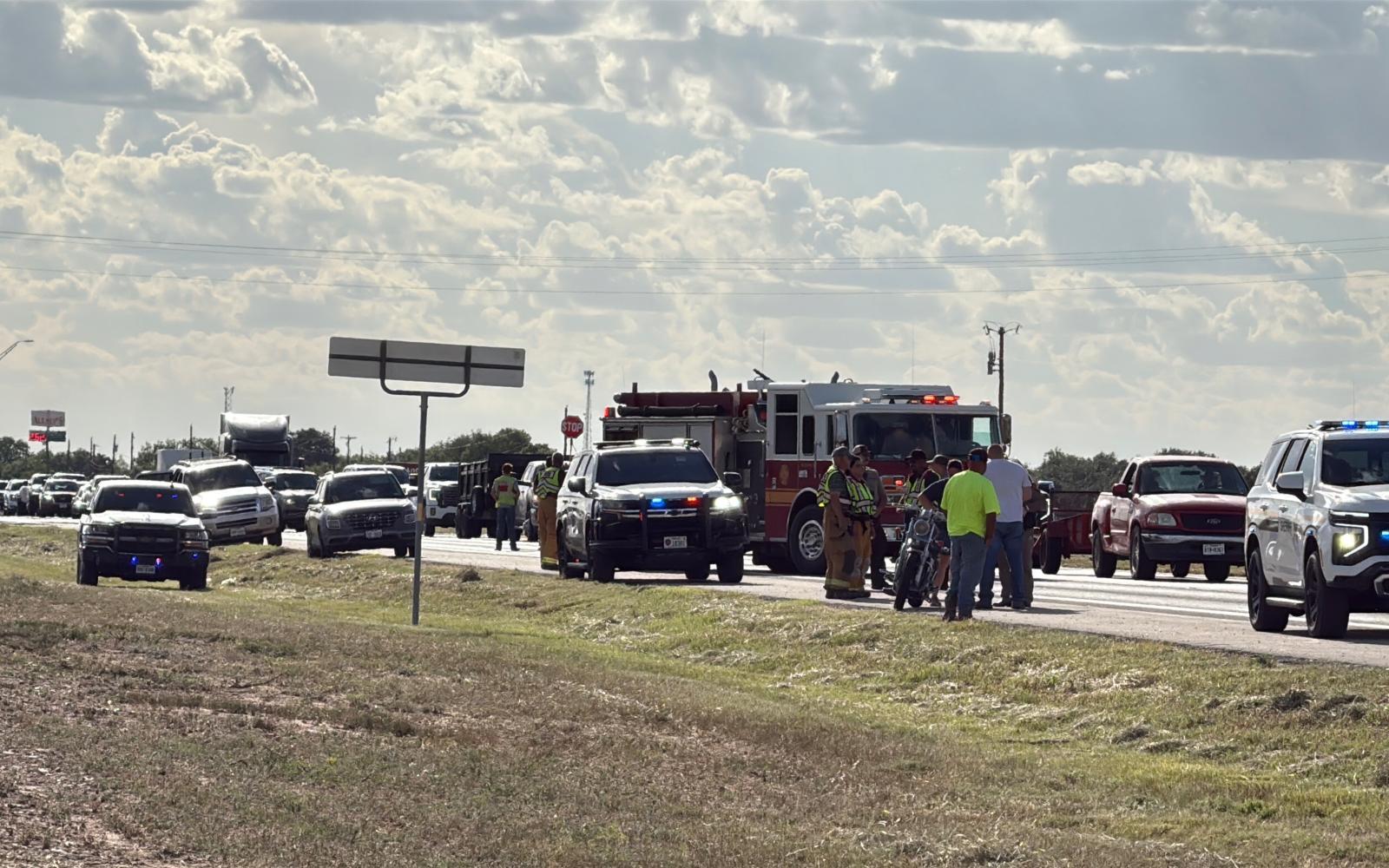 Biker down on US 87 north
