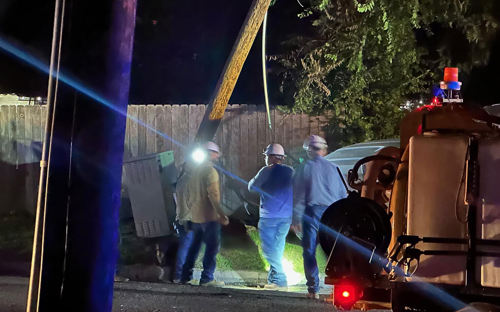 Tipsy Truck Takes Out Power Pole in San Angelo’s Swankiest Neighborhood