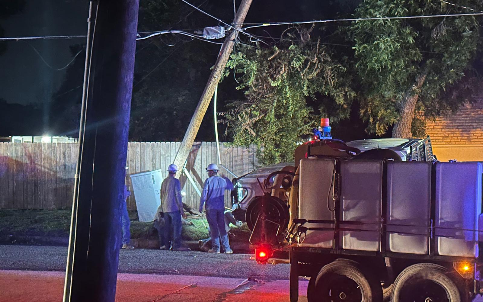 Tipsy Truck Takes Out Power Pole in San Angelo’s Swankiest Neighborhood