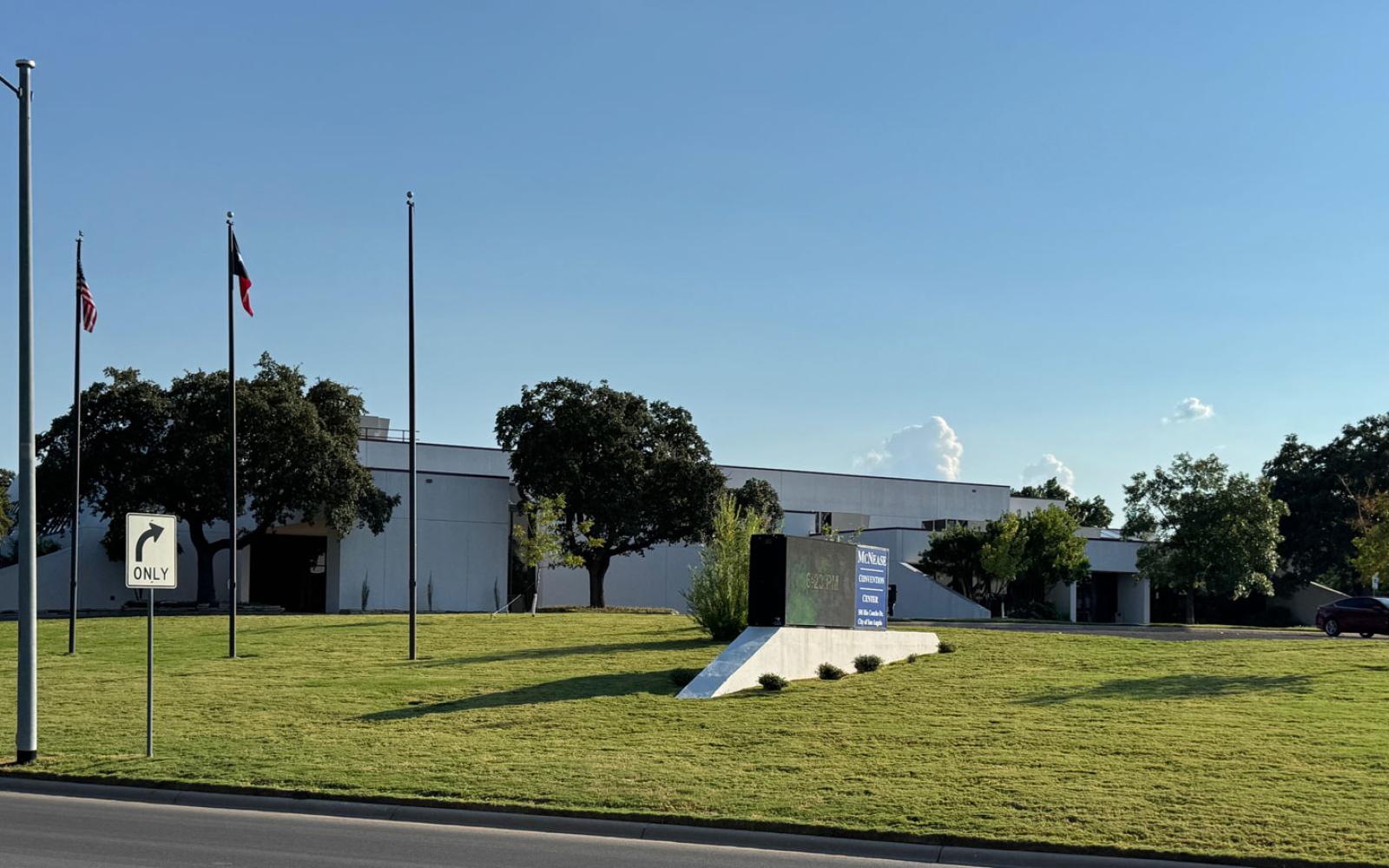 The McNease Convention Center at 501 Rio Concho Dr. Built in 1978 and significantly remodeled in 2008, the center was named in 2009 after former city councilman Kenneth McNease, who died in 2007.