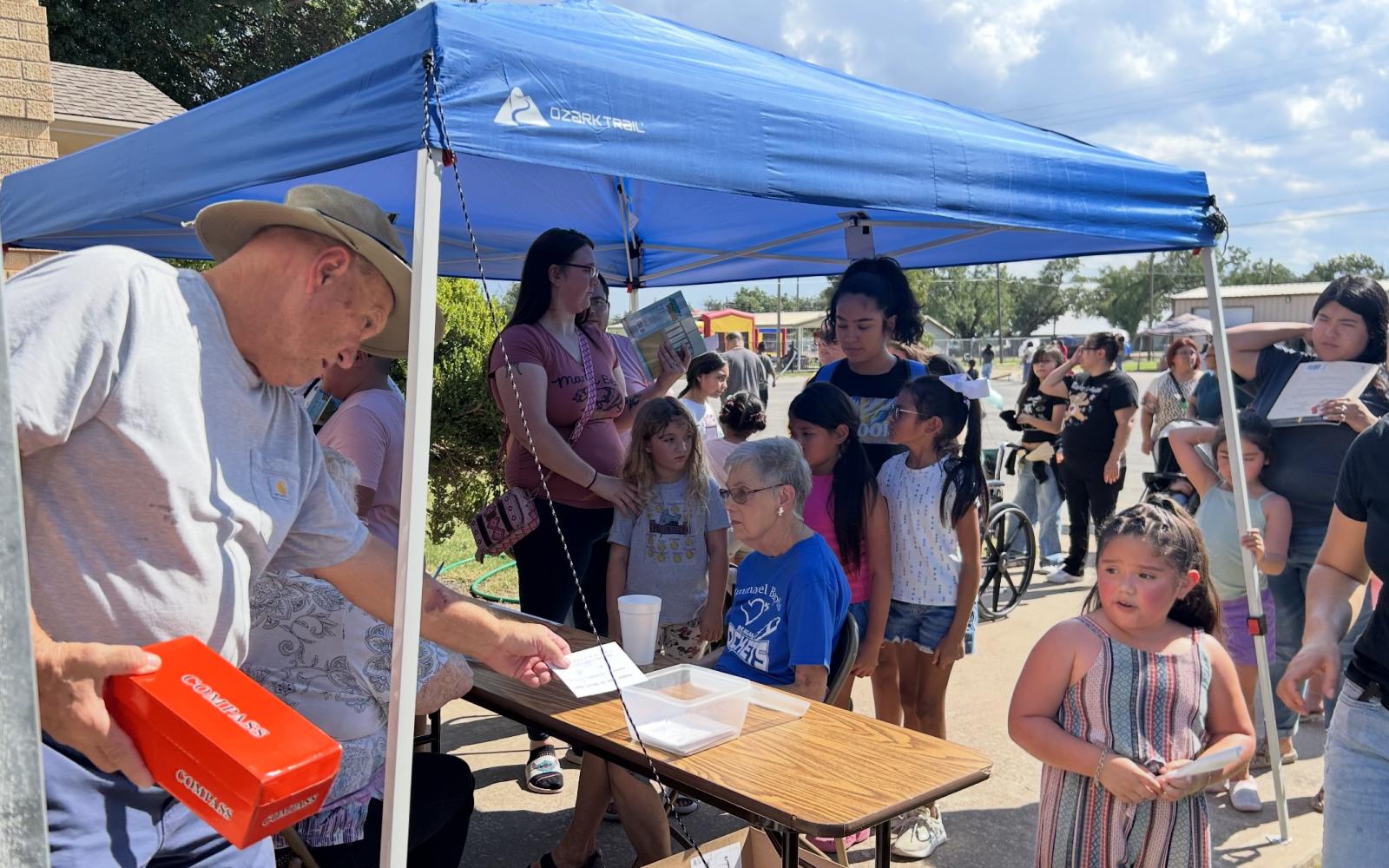 Texans on Mission partnered with Buckner International and hosted a shoe drive to collect and distribute shoes to those in San Angelo affected by the floods, including children at our local elementary schools.