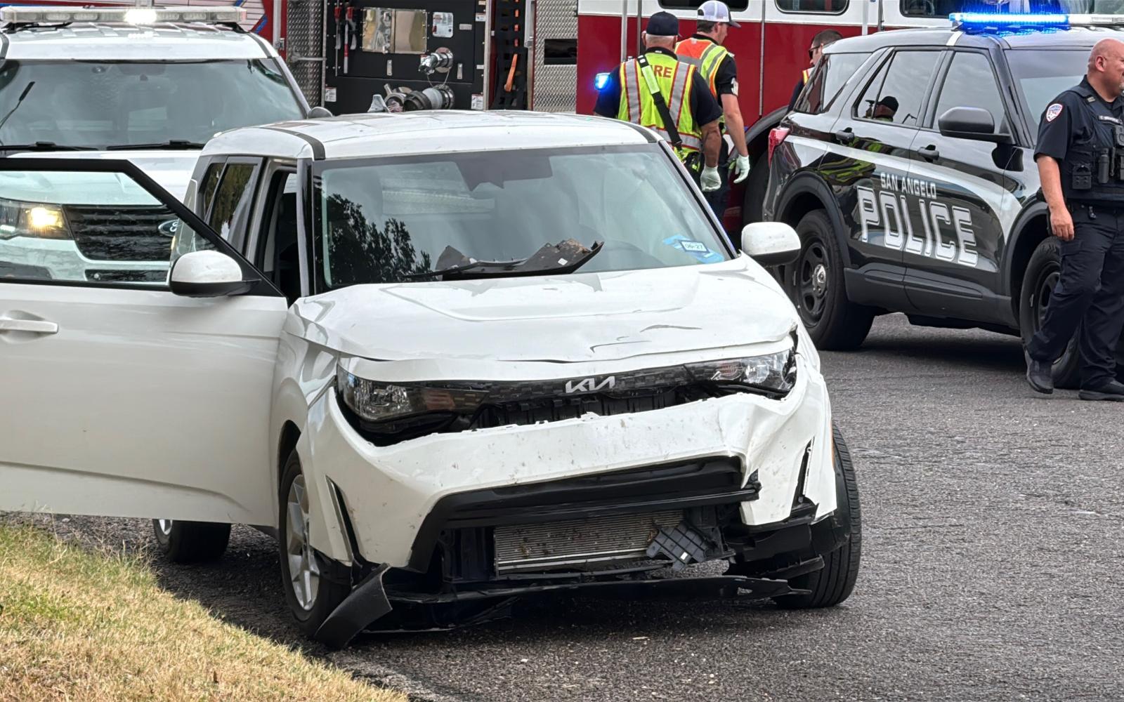 Three people, including a child, were transported to the hospital Wednesday after a crash in San Angelo.
