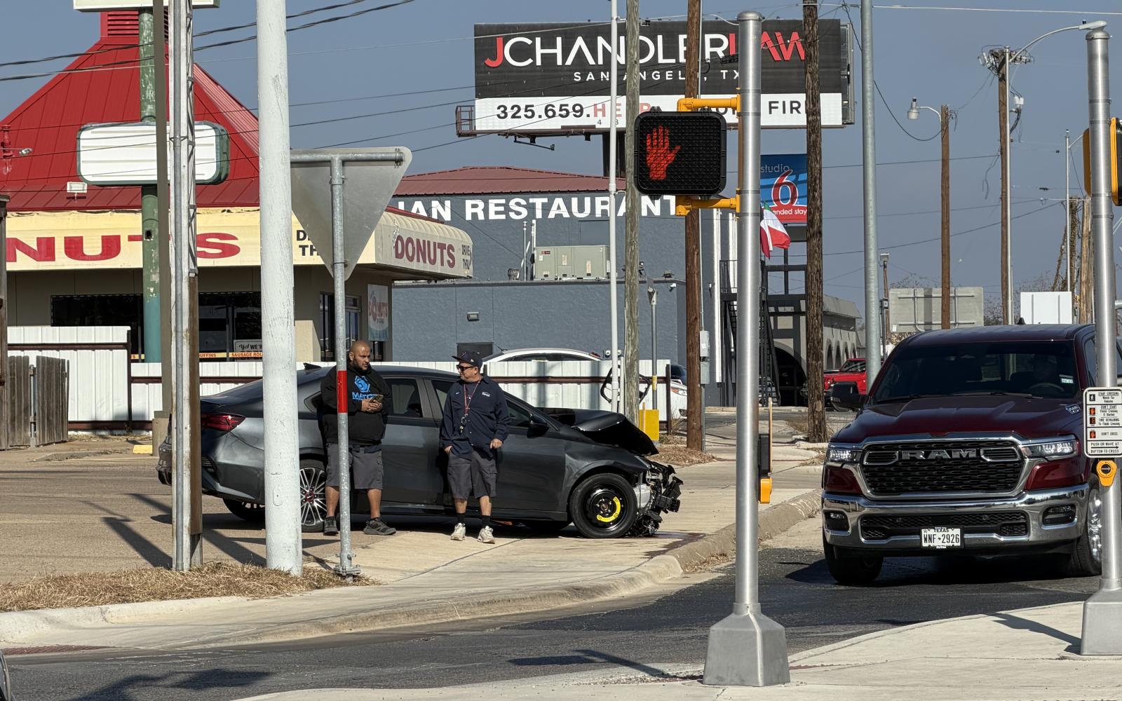 A crash late Monday morning caused traffic to be redirected at the intersection of Bryant Boulevard and Avenue N.