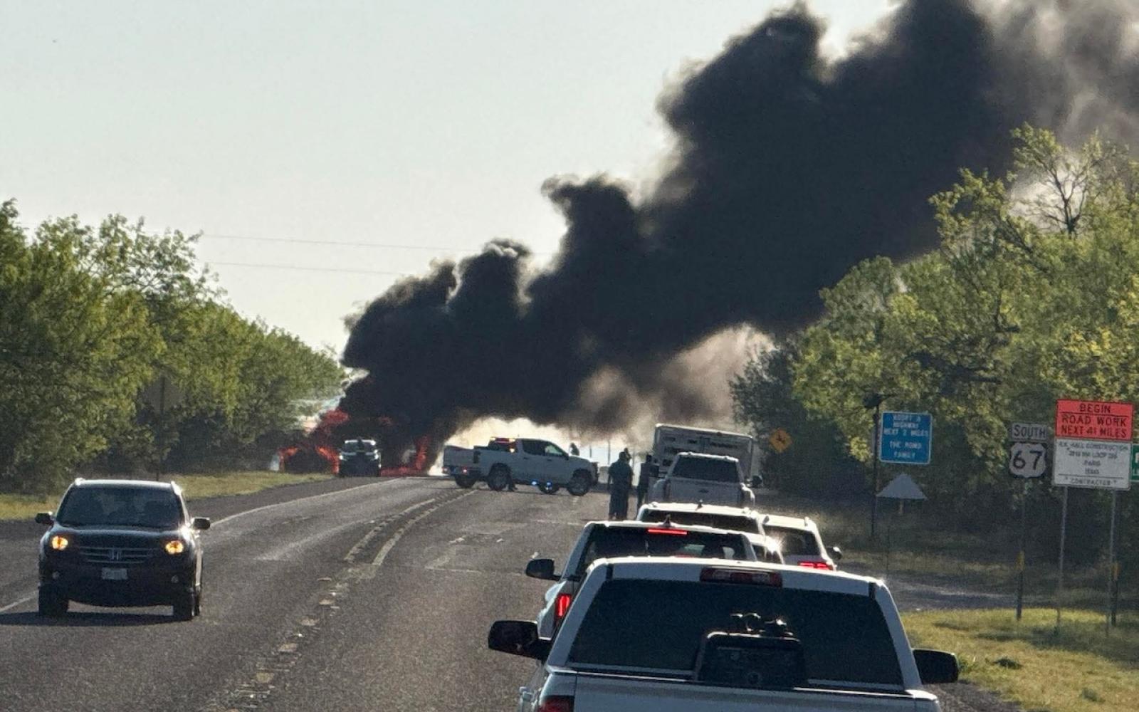 Dove Creek Firefighters Respond to Fiery Vehicle Crash on US 67 on March 26, 2026
