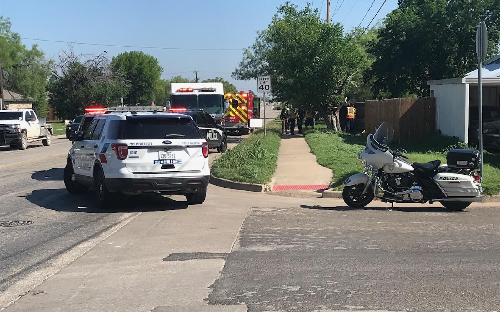 Rollover crash at Bell St and Belaire Ave on Friday, April 24, 2026