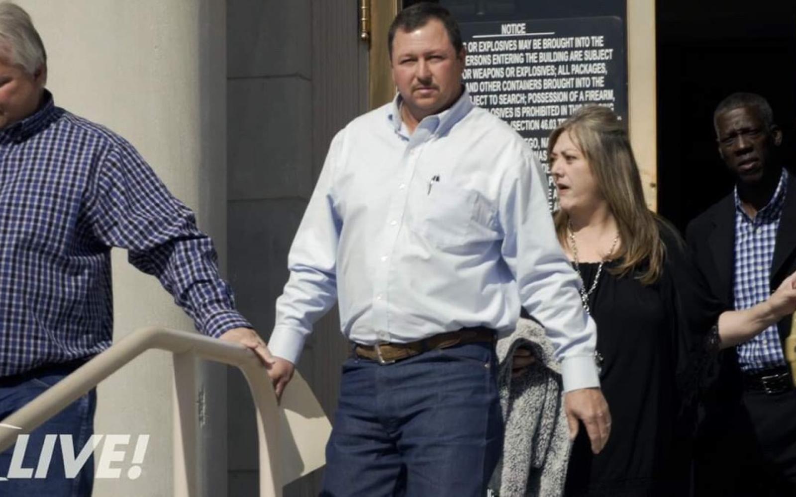 Cattle Thief Dusty Thompson Leaves Courthouse.  (San Angelo Live! Archive Photo)