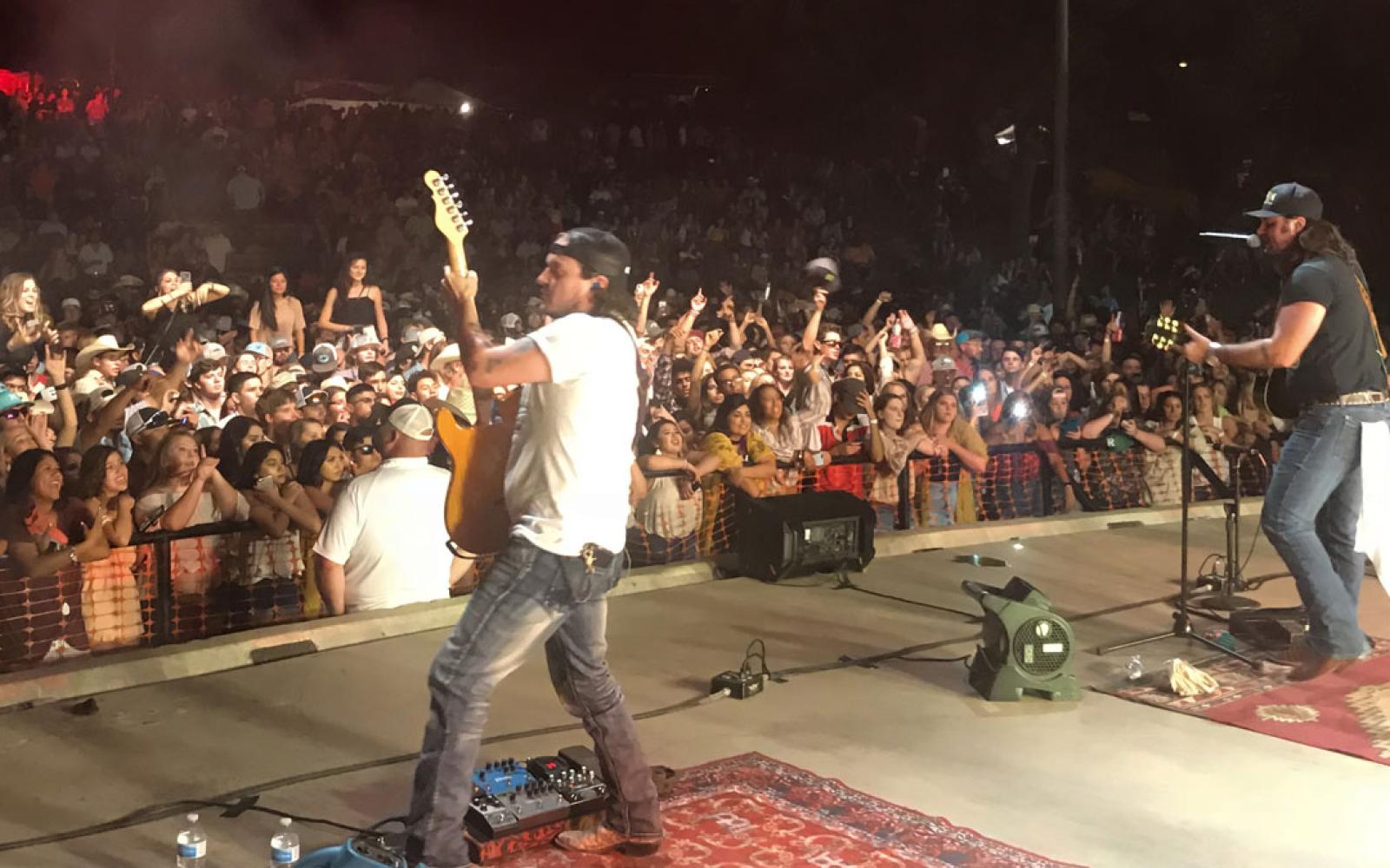 Koe Wetzel performs at San Angelo's downtown River Stage in 2018.