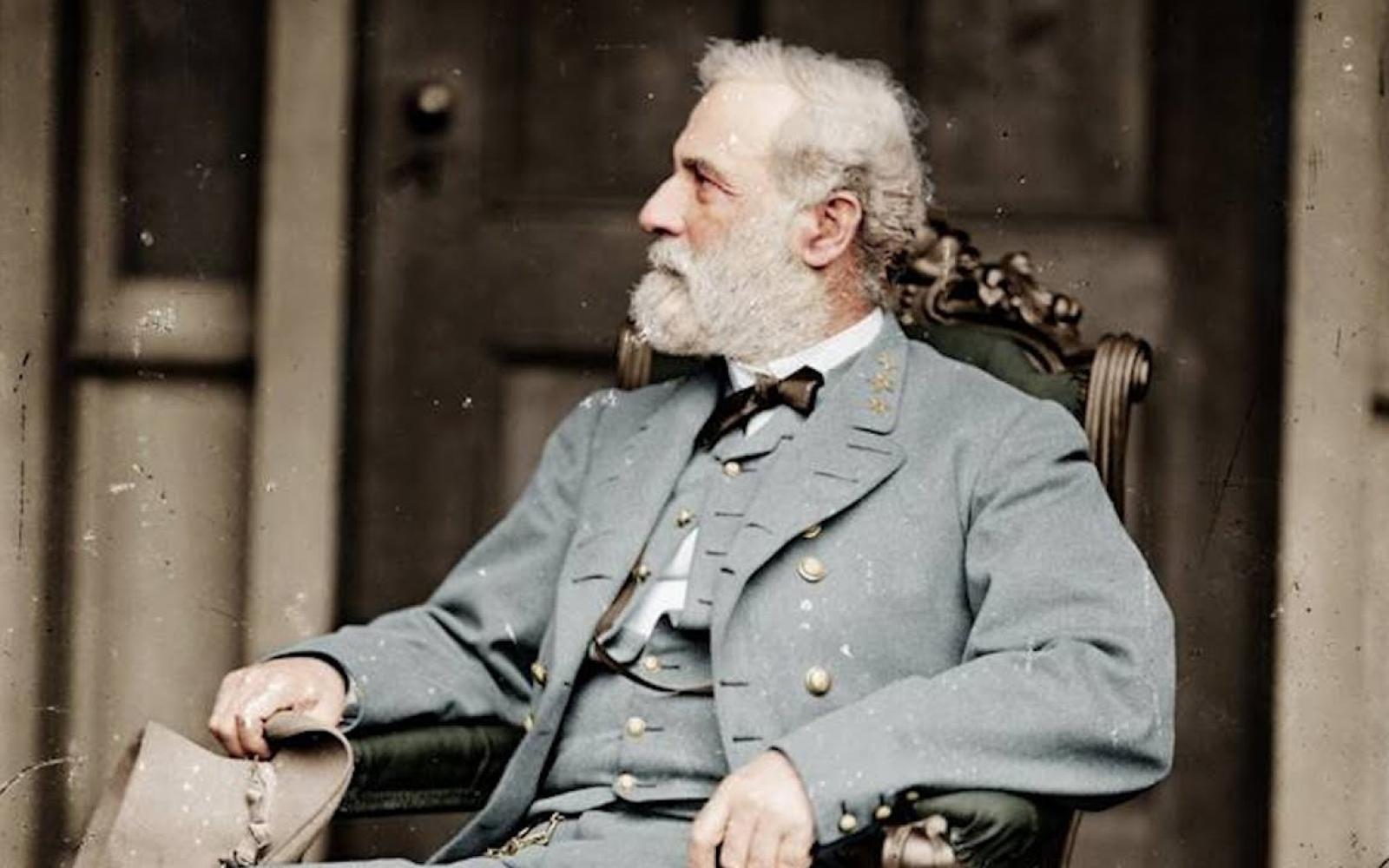 Robert E. Lee in a photo taken the day after his surrender in 1865 from his apartment in Richmond, Va. 