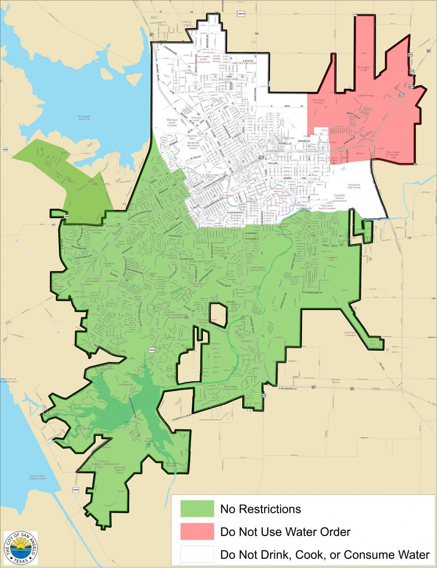 Updated Water Usage Map | February 11, 2021