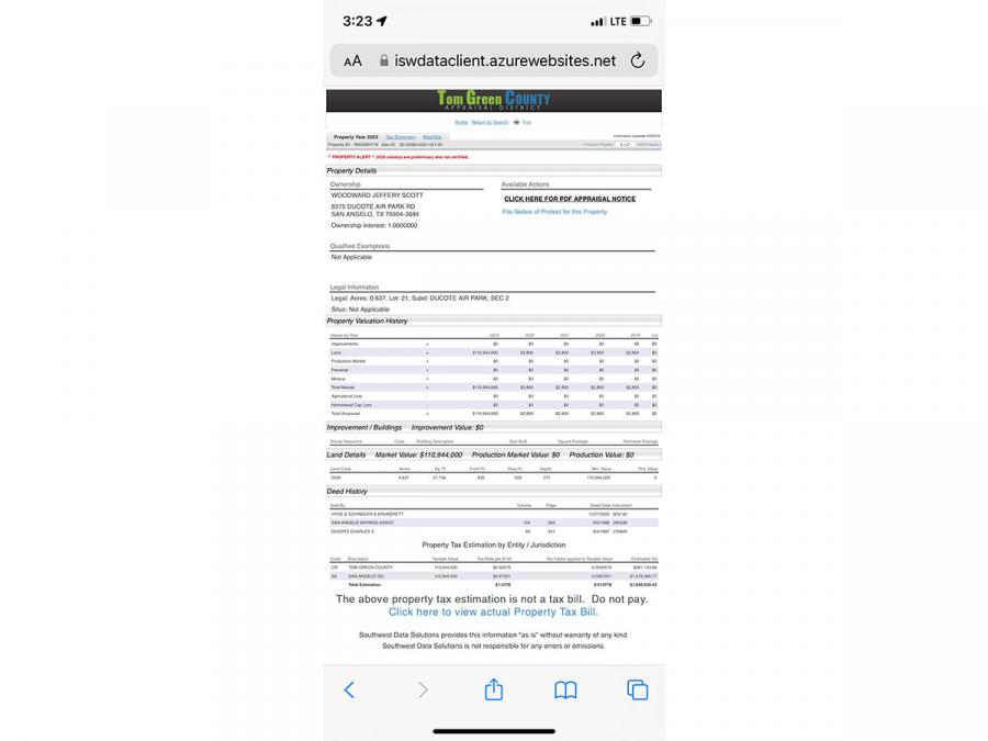 His lot, valued at only $2,800 in 2022 was valued at $110,994,000 in the latest round of appraisals.