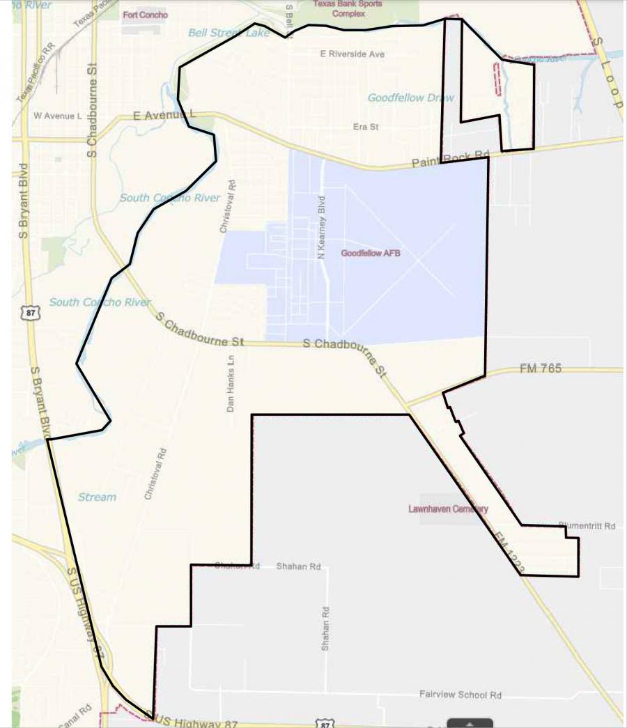Area under the boil water notice